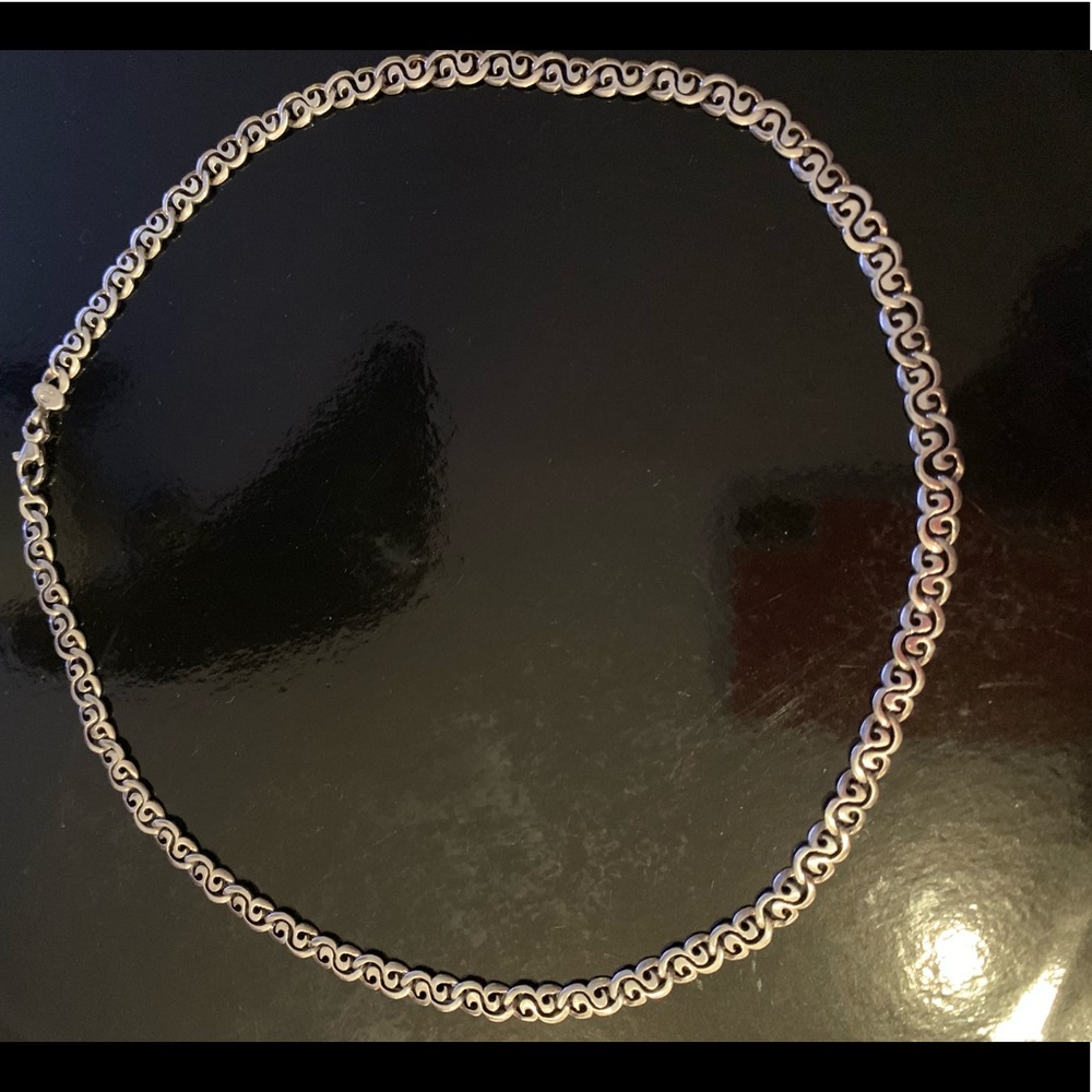 Sterling Silver Swirl 18” Necklace